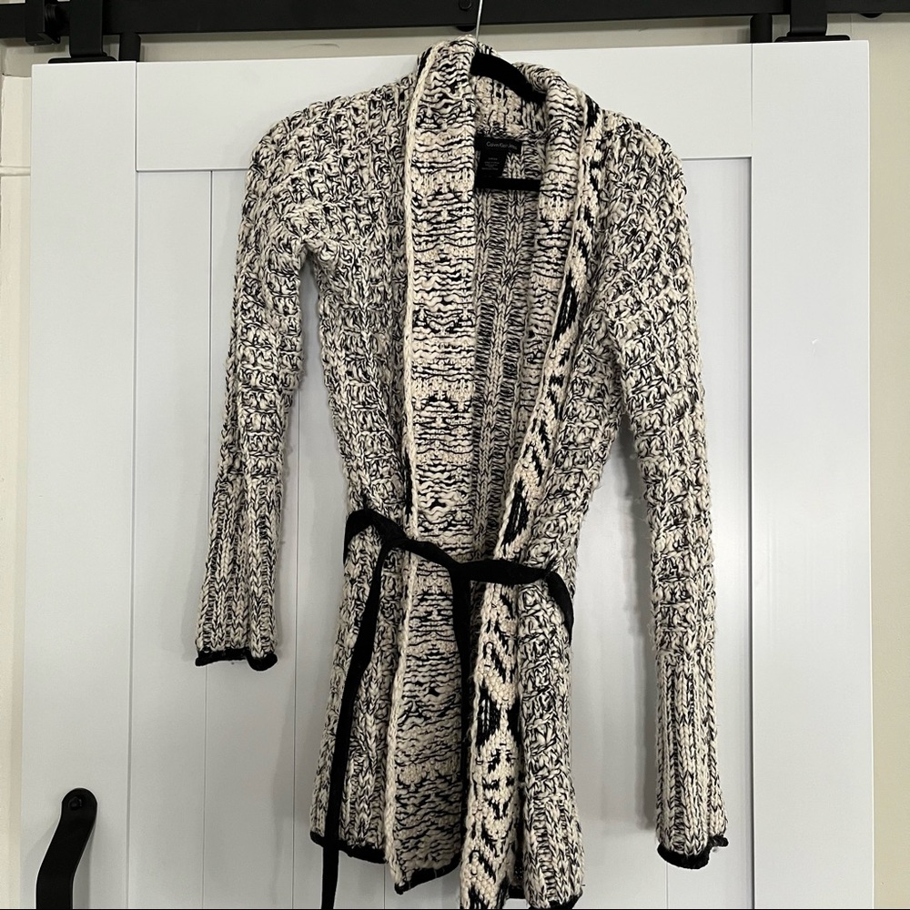 Calvin Klein cardigan with tie waist option